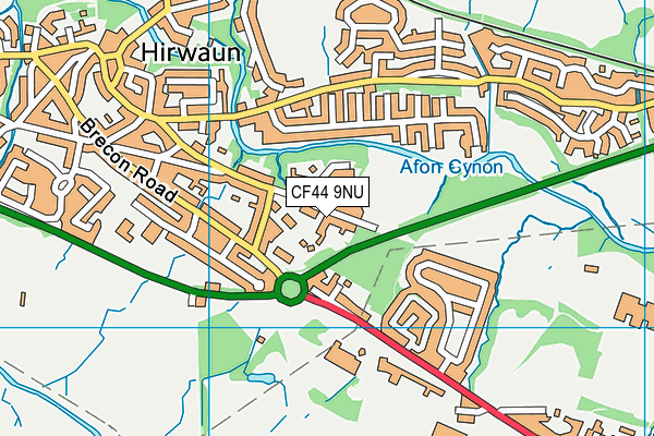 CF44 9NU map - OS VectorMap District (Ordnance Survey)