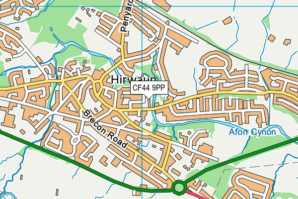 CF44 9PP map - OS VectorMap District (Ordnance Survey)