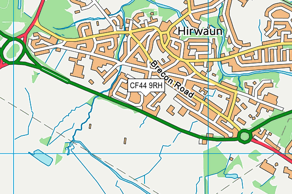 CF44 9RH map - OS VectorMap District (Ordnance Survey)