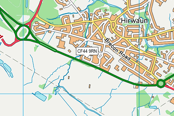 CF44 9RN map - OS VectorMap District (Ordnance Survey)