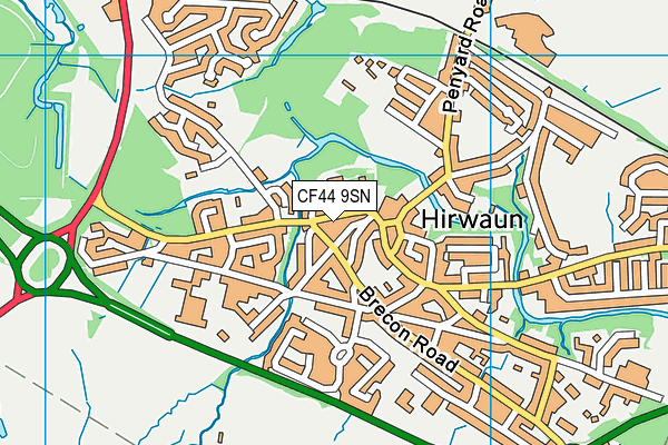 CF44 9SN map - OS VectorMap District (Ordnance Survey)