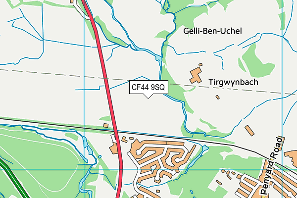 CF44 9SQ map - OS VectorMap District (Ordnance Survey)