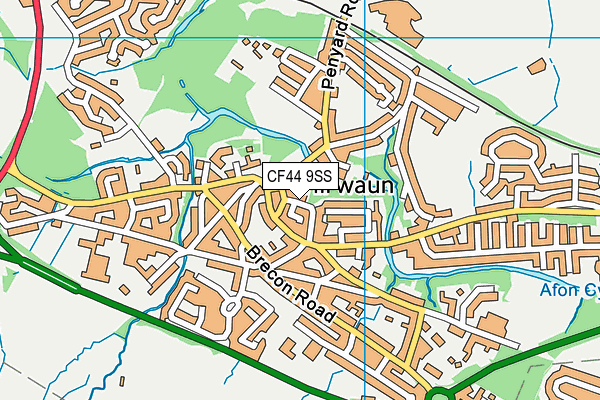 CF44 9SS map - OS VectorMap District (Ordnance Survey)