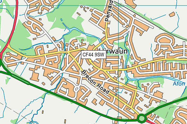 CF44 9SW map - OS VectorMap District (Ordnance Survey)