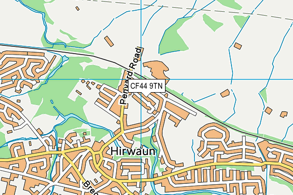 CF44 9TN map - OS VectorMap District (Ordnance Survey)