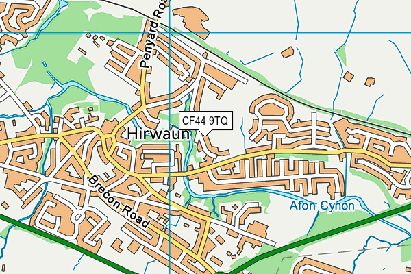 CF44 9TQ map - OS VectorMap District (Ordnance Survey)