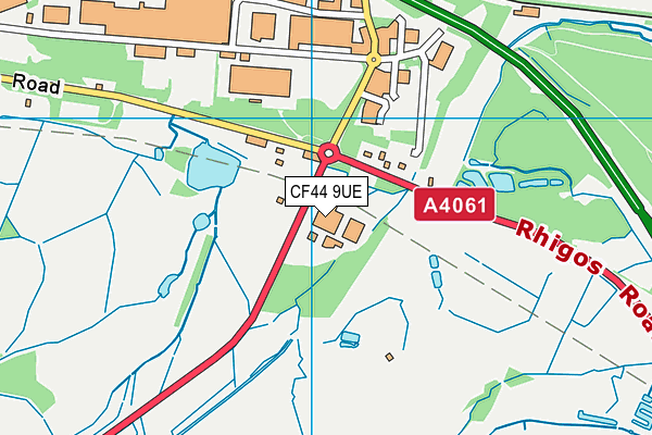 CF44 9UE map - OS VectorMap District (Ordnance Survey)