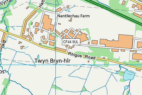 CF44 9UL map - OS VectorMap District (Ordnance Survey)