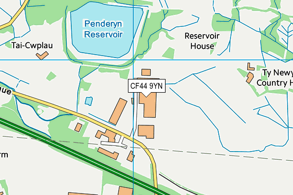 CF44 9YN map - OS VectorMap District (Ordnance Survey)