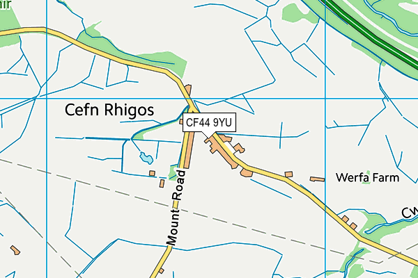 CF44 9YU map - OS VectorMap District (Ordnance Survey)