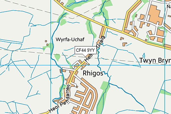 Rhigos Primary School map (CF44 9YY) - OS VectorMap District (Ordnance Survey)