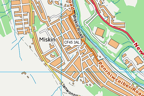 CF45 3AL map - OS VectorMap District (Ordnance Survey)