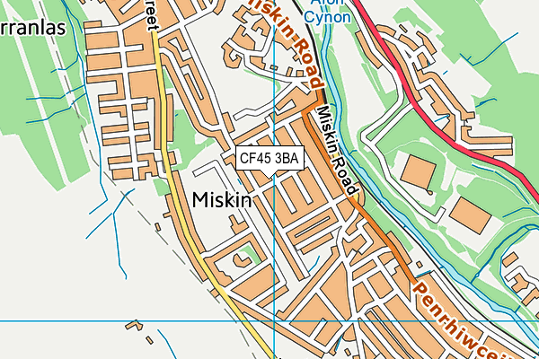 CF45 3BA map - OS VectorMap District (Ordnance Survey)