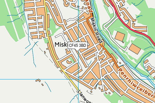 CF45 3BD map - OS VectorMap District (Ordnance Survey)