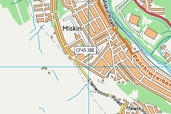 CF45 3BE map - OS VectorMap District (Ordnance Survey)