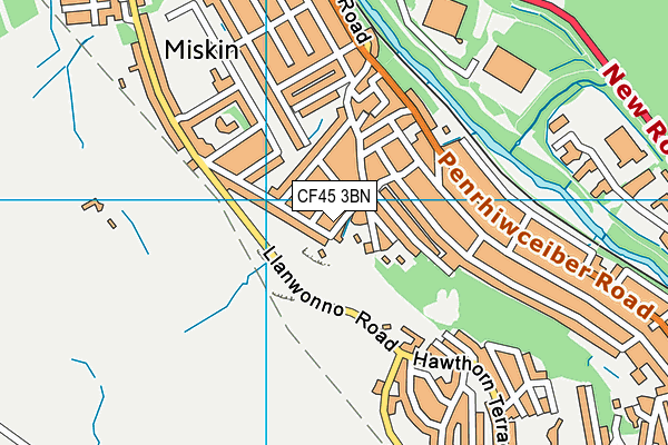 CF45 3BN map - OS VectorMap District (Ordnance Survey)