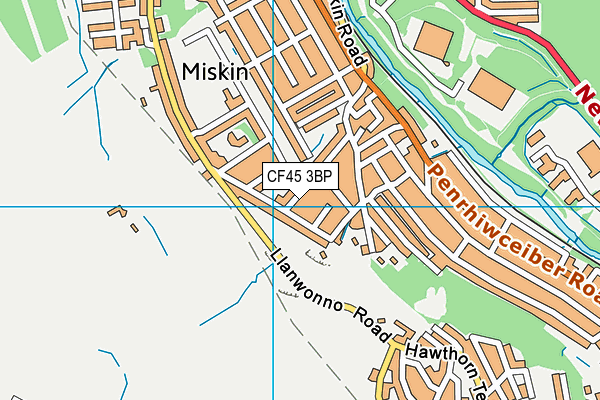 CF45 3BP map - OS VectorMap District (Ordnance Survey)