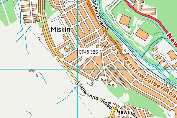 CF45 3BS map - OS VectorMap District (Ordnance Survey)