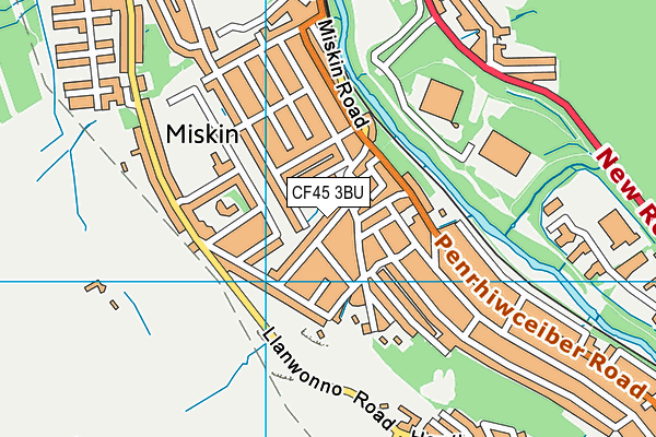 CF45 3BU map - OS VectorMap District (Ordnance Survey)