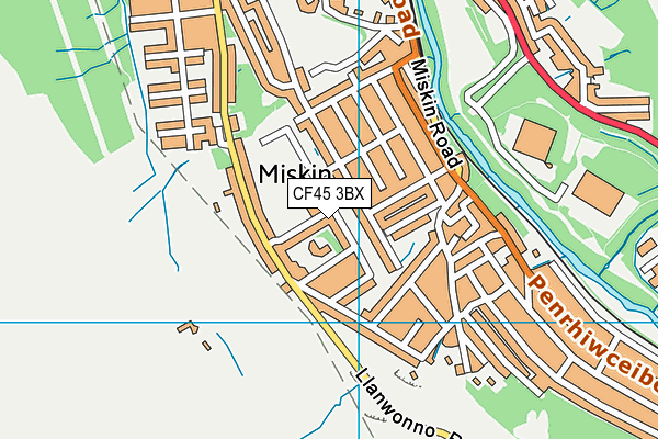 CF45 3BX map - OS VectorMap District (Ordnance Survey)