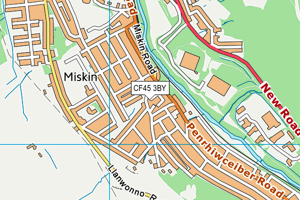 CF45 3BY map - OS VectorMap District (Ordnance Survey)