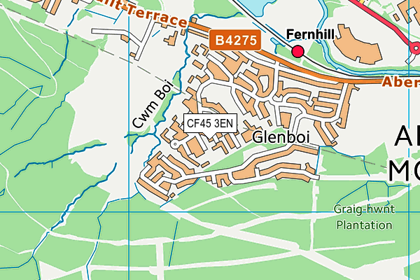 CF45 3EN map - OS VectorMap District (Ordnance Survey)