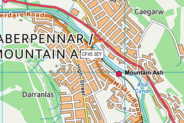 CF45 3EY map - OS VectorMap District (Ordnance Survey)