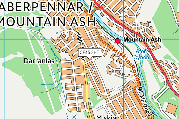 CF45 3HT map - OS VectorMap District (Ordnance Survey)