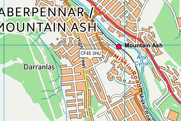 CF45 3HU map - OS VectorMap District (Ordnance Survey)