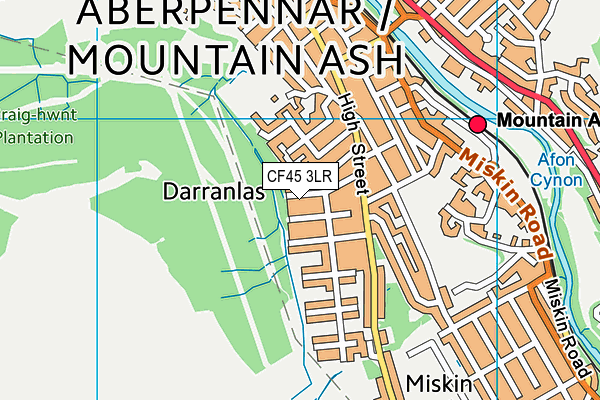 CF45 3LR map - OS VectorMap District (Ordnance Survey)