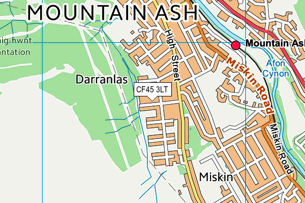 Darrenlas Primary School map (CF45 3LT) - OS VectorMap District (Ordnance Survey)
