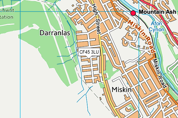 CF45 3LU map - OS VectorMap District (Ordnance Survey)