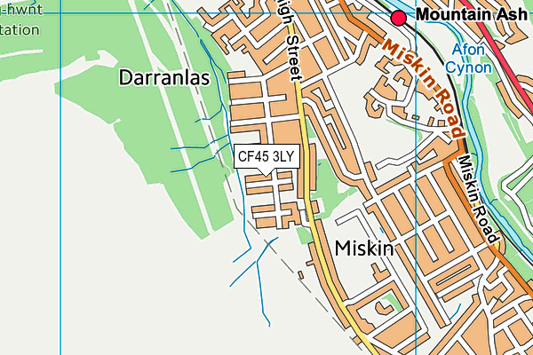 CF45 3LY map - OS VectorMap District (Ordnance Survey)