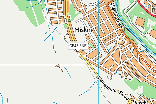 CF45 3NE map - OS VectorMap District (Ordnance Survey)