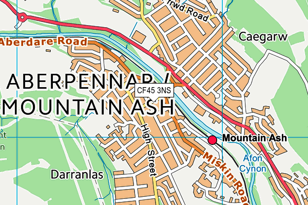 CF45 3NS map - OS VectorMap District (Ordnance Survey)