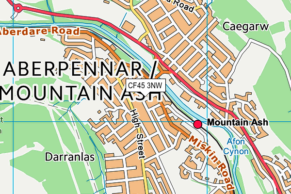 CF45 3NW map - OS VectorMap District (Ordnance Survey)