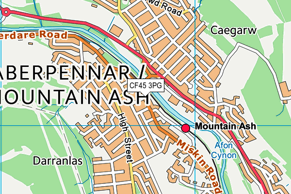 Map of MOUNTAIN ASH STORES LTD at district scale