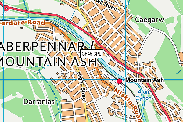 Map of GD MEATS (MOUNTAIN ASH) LTD at district scale