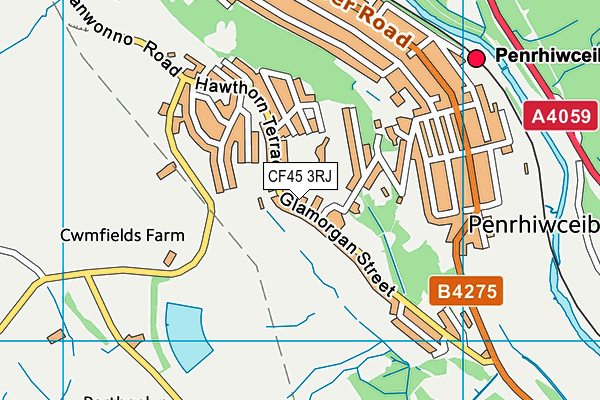 Perthcelyn Community Primary School map (CF45 3RJ) - OS VectorMap District (Ordnance Survey)
