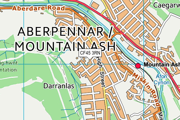 CF45 3RN map - OS VectorMap District (Ordnance Survey)