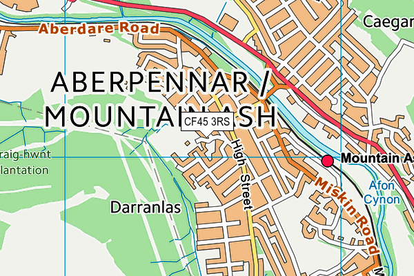 CF45 3RS map - OS VectorMap District (Ordnance Survey)