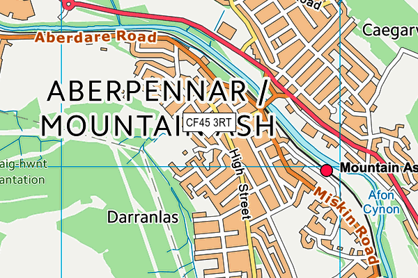 CF45 3RT map - OS VectorMap District (Ordnance Survey)