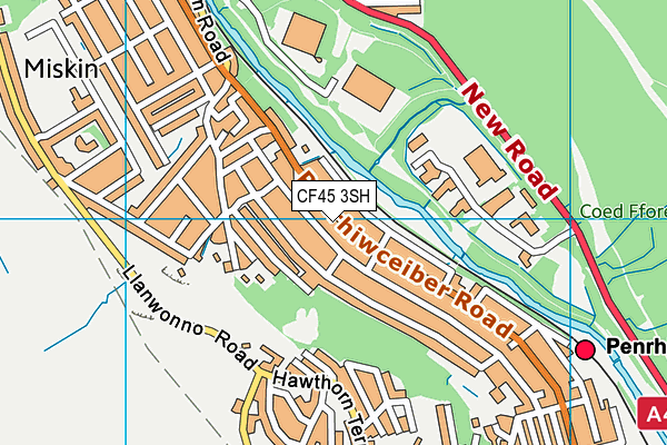 CF45 3SH map - OS VectorMap District (Ordnance Survey)