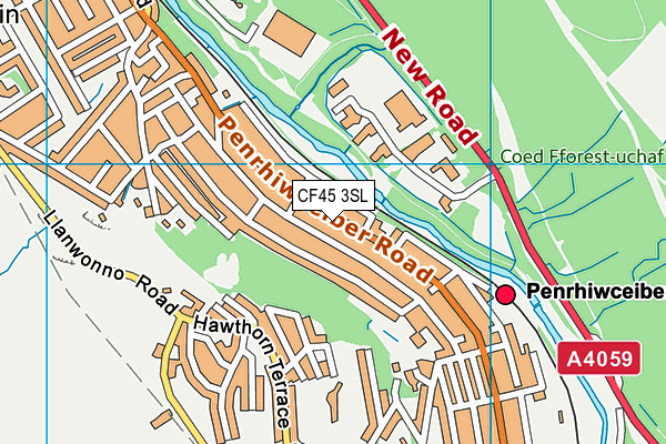 CF45 3SL map - OS VectorMap District (Ordnance Survey)