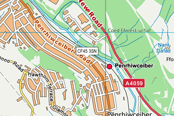 CF45 3SN map - OS VectorMap District (Ordnance Survey)