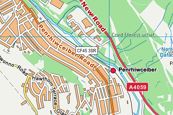 CF45 3SR map - OS VectorMap District (Ordnance Survey)