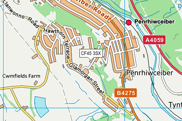 CF45 3SX map - OS VectorMap District (Ordnance Survey)