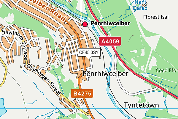 CF45 3SY map - OS VectorMap District (Ordnance Survey)