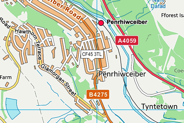 CF45 3TL map - OS VectorMap District (Ordnance Survey)