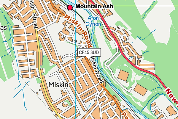 CF45 3UD map - OS VectorMap District (Ordnance Survey)